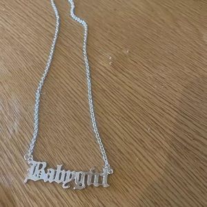 Silver Baby Girl Necklace